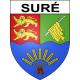 Suré 61 ville sticker blason écusson autocollant adhésif