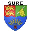 Stickers coat of arms Suré adhesive sticker