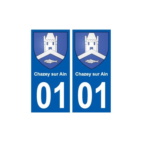 01 Chazey-sur-Ain ville autocollant plaque sticker