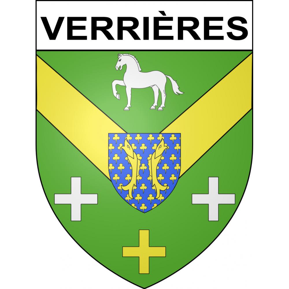 Verrières 61 ville sticker blason écusson autocollant adhésif