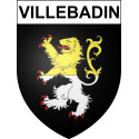 Villebadin 61 ville sticker blason écusson autocollant adhésif