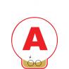 A rouge fantaisie Harry Potter lunette ronde éclair cicatrice conduite jeune conducteur voiture sticker autocollant logo878