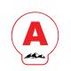 A rouge fantaisie montagne arbre conduite jeune conducteur voiture sticker autocollant logo883