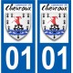 01 Chevroux logo ville autocollant plaque sticker
