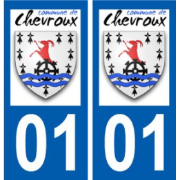 01 Chevroux logo ville autocollant plaque sticker