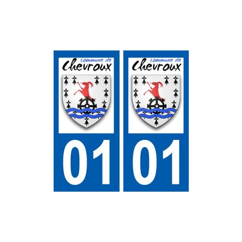 01 Chevroux logo ville autocollant plaque sticker