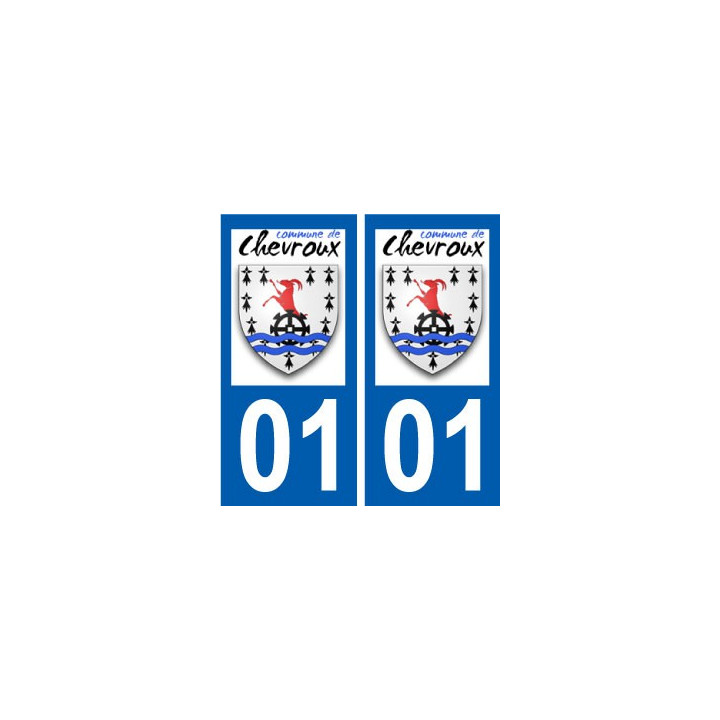 01 Chevroux logo ville autocollant plaque sticker