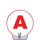 A rouge fantaisie planche de surf bleu et rouge fleurs hibiscus conduite jeune conducteur voiture sticker autocollant logo941
