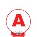 Adesivo sticker guida accompagnata auto basco hibiscus