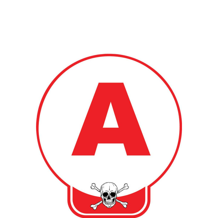 A rouge fantaisie tête de mort conduite jeune conducteur voiture sticker autocollant logo395
