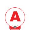 A rouge fantaisie tête de mort conduite jeune conducteur voiture sticker autocollant logo395