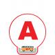 A rouge fantaisie van fleurs hibiscus conduite jeune conducteur voiture sticker autocollant logo716