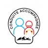 Conduite accompagnée fantaisie montagne conduite apprenti jeune conducteur voiture sticker autocollant logo584