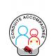 Conduite accompagnée fantaisie taureau rouge conduite apprenti jeune conducteur voiture sticker autocollant logo38