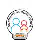 Conduite accompagnée fantaisie van hibiscus conduite apprenti jeune conducteur voiture sticker autocollant logo695