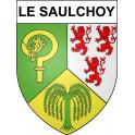 Pegatinas escudo de armas de Le Saulchoy adhesivo de la etiqueta engomada
