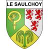 Le Saulchoy 60 ville sticker blason écusson autocollant adhésif