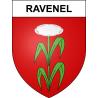Pegatinas escudo de armas de Ravenel adhesivo de la etiqueta engomada