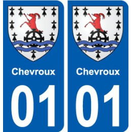 01 Chevroux ville autocollant plaque sticker
