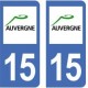 15 Cantal autocollant plaque