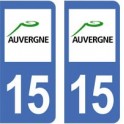 15 Cantal autocollant plaque