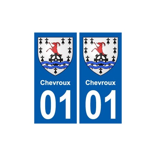 01 Chevroux ville autocollant plaque sticker