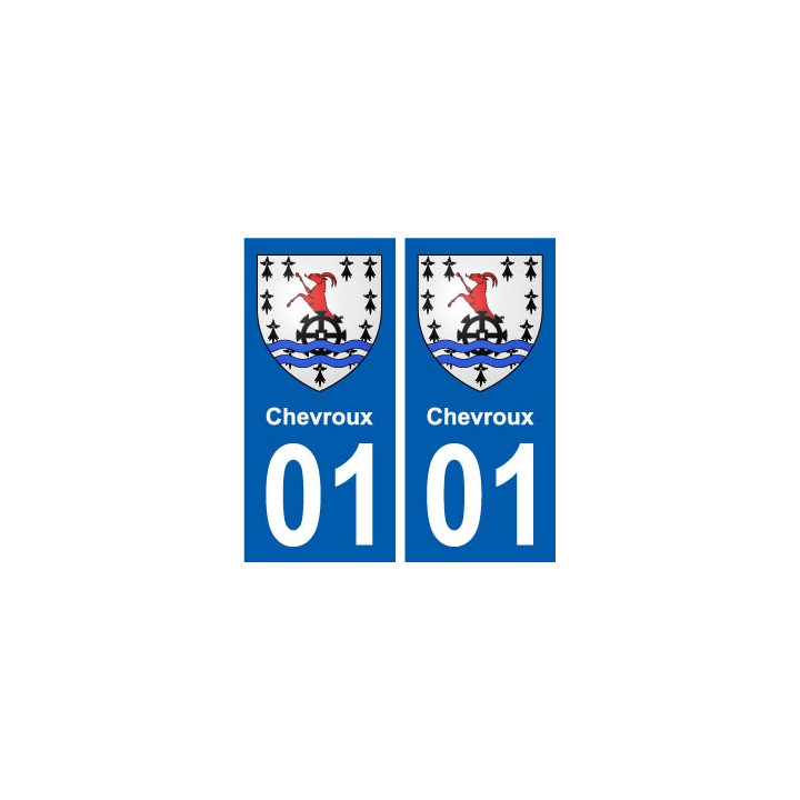 01 Chevroux ville autocollant plaque sticker
