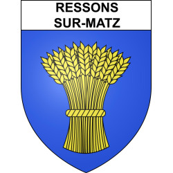 Adesivi stemma Ressons-sur-Matz adesivo