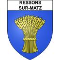 Pegatinas escudo de armas de Ressons-sur-Matz adhesivo de la etiqueta engomada