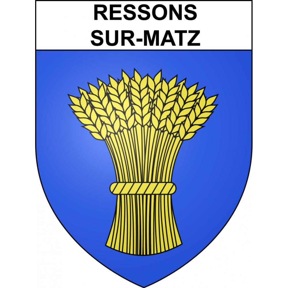 Adesivi stemma Ressons-sur-Matz adesivo