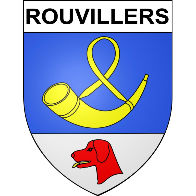 Rouvillers Sticker wappen, gelsenkirchen, augsburg, klebender aufkleber