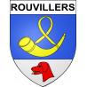 Pegatinas escudo de armas de Rouvillers adhesivo de la etiqueta engomada