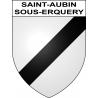 Pegatinas escudo de armas de Saint-Aubin-sous-Erquery adhesivo de la etiqueta engomada