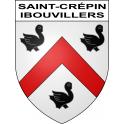 Pegatinas escudo de armas de Saint-Crépin-Ibouvillers adhesivo de la etiqueta engomada