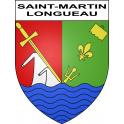Pegatinas escudo de armas de Saint-Martin-Longueau adhesivo de la etiqueta engomada