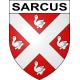 Pegatinas escudo de armas de Sarcus adhesivo de la etiqueta engomada