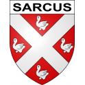 Pegatinas escudo de armas de Sarcus adhesivo de la etiqueta engomada
