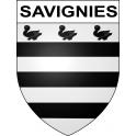 Pegatinas escudo de armas de Savignies adhesivo de la etiqueta engomada