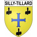 Pegatinas escudo de armas de Silly-Tillard adhesivo de la etiqueta engomada
