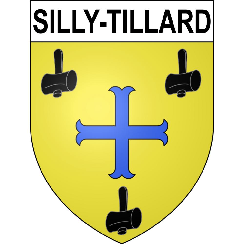 Pegatinas escudo de armas de Silly-Tillard adhesivo de la etiqueta engomada