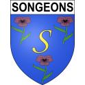 Pegatinas escudo de armas de Songeons adhesivo de la etiqueta engomada