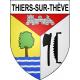 Thiers-sur-Thève 60 ville sticker blason écusson autocollant adhésif
