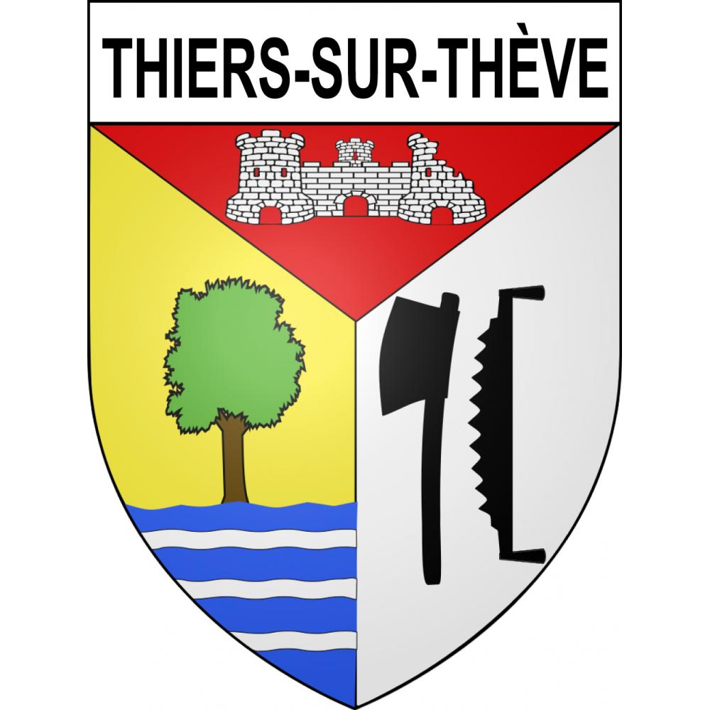 Thiers-sur-Thève 60 ville sticker blason écusson autocollant adhésif