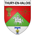 Thury-en-Valois 60 ville sticker blason écusson autocollant adhésif