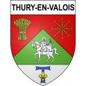 Pegatinas escudo de armas de Thury-en-Valois adhesivo de la etiqueta engomada