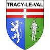 Pegatinas escudo de armas de Tracy-le-Val adhesivo de la etiqueta engomada