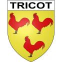 Pegatinas escudo de armas de Tricot adhesivo de la etiqueta engomada