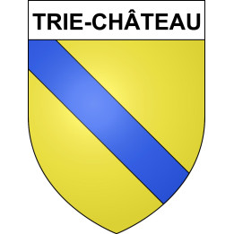Pegatinas escudo de armas de Trie-Château adhesivo de la etiqueta engomada