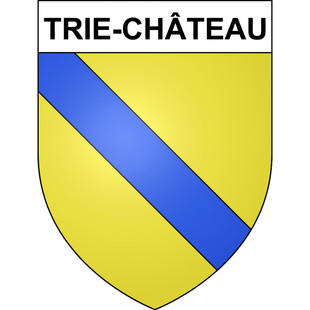 Trie-Château 60 ville sticker blason écusson autocollant adhésif