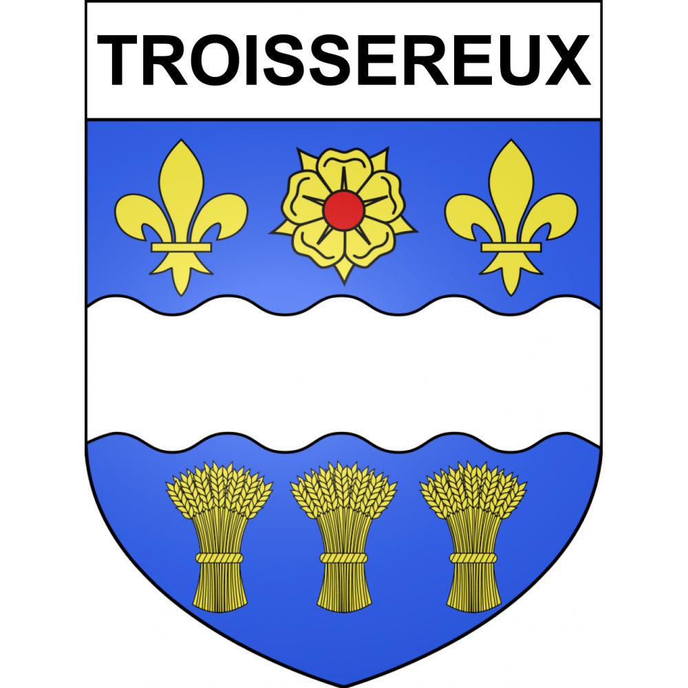 Troissereux 60 ville sticker blason écusson autocollant adhésif